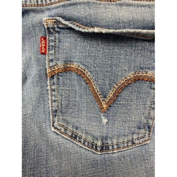 Levi 515 Size 6 m Womens Bootcut Jeans Light Wash Mid Rise Stretch - Picture 5 of 5